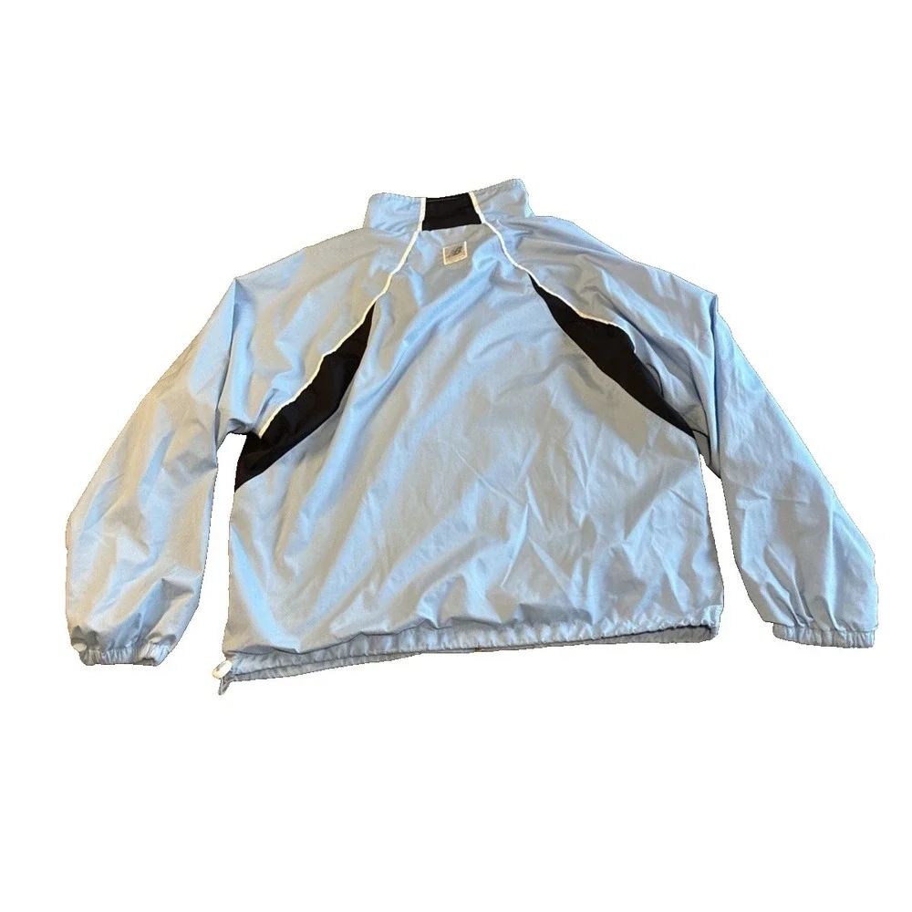 VTG New Balance Men's Jacket XL Baby Blue Windbreaker Retro Color Block Y2K